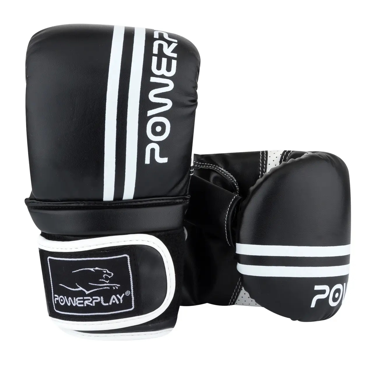Рукавиці боксерські Power Play 3025, Black/White - S