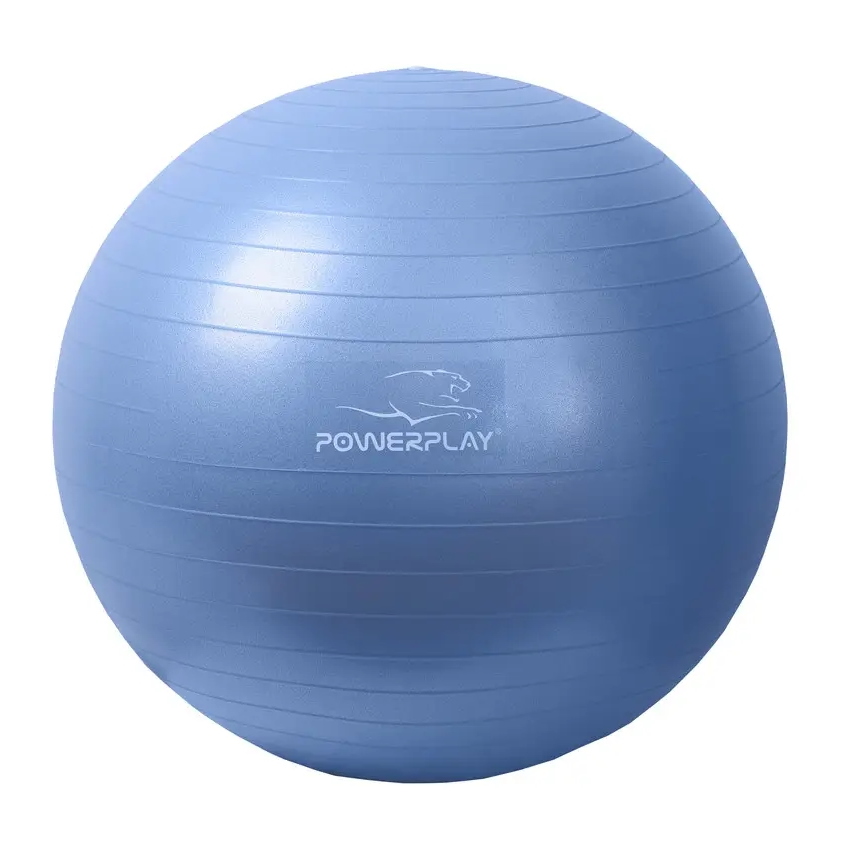 М'яч для фітнесу Power Play 4001 65 см, Blue із насосом