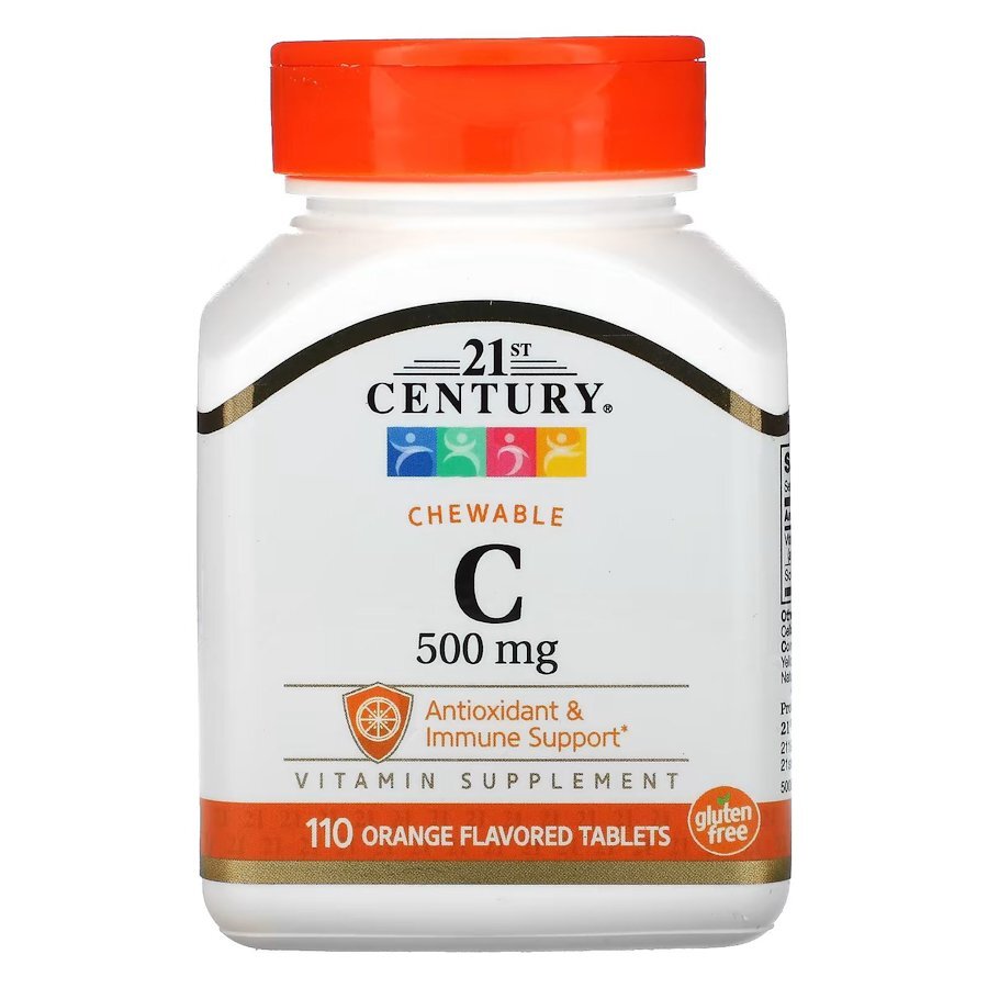 Вітамін C 21st Century Vitamin C 500 mg Chewable, 110 таблеток - Апельсин для підтримки імунітету