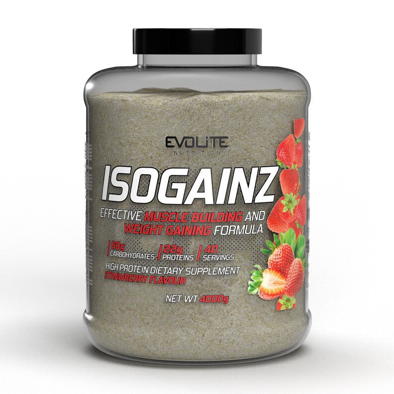 Гейнер Evolite Nutrition IsoGainz, 4 кг - Полуниця