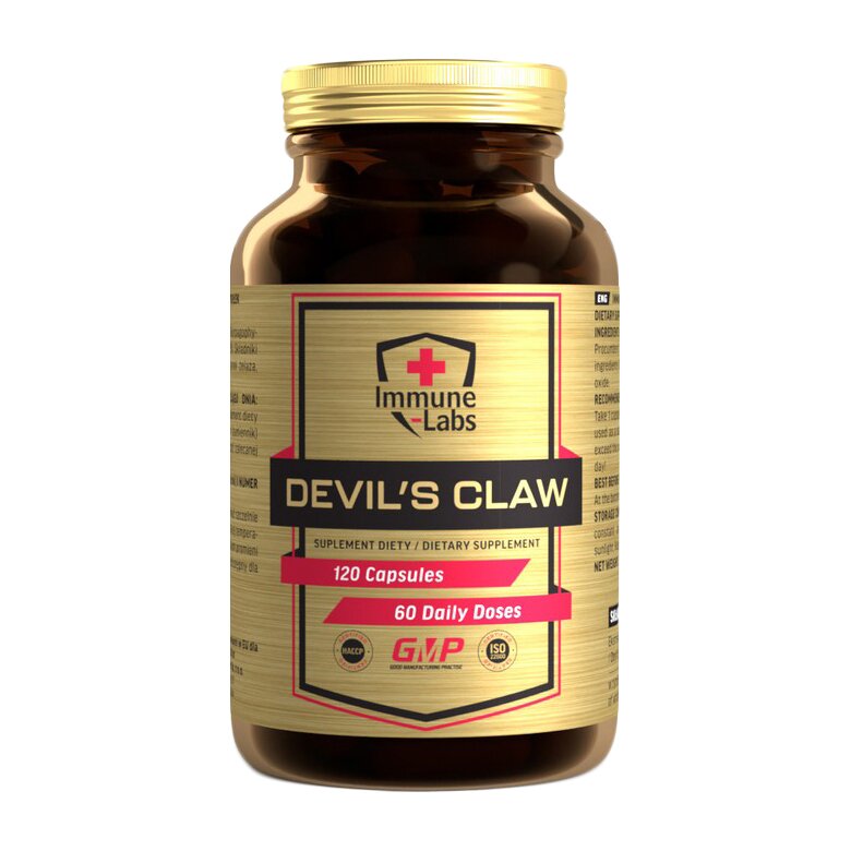 Екстракт кігтя диявола Immune-Labs Devil's Claw, 120 капсул для підтримки суглобів, м'язів