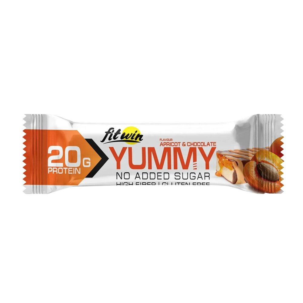 Батончик FitWin YUMMY Bar 36% no added sugar, 55 грам - Абрикос-шоколад