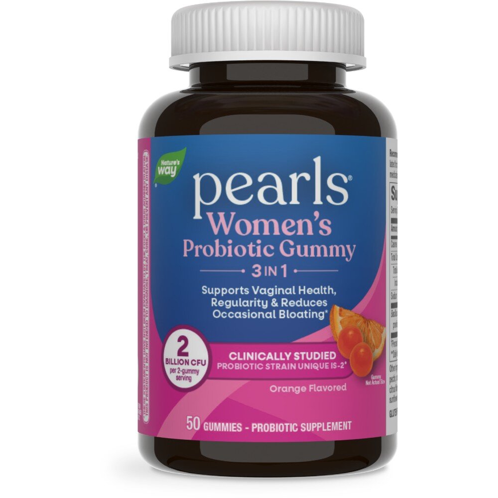 Жіночий пробіотик Nature's Way Pearls Probiotic Women's 3-in-1 Gummy, 50 желейок - Апельсин для жінок