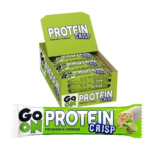 Батончик Go On Nutrition Crisp Bar, 24*45 грам - Фісташкове печиво