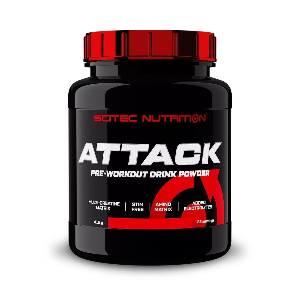 Передтренувальний комплекс Scitec Nutrition Attack, 416 грам - Кривавий апельсин