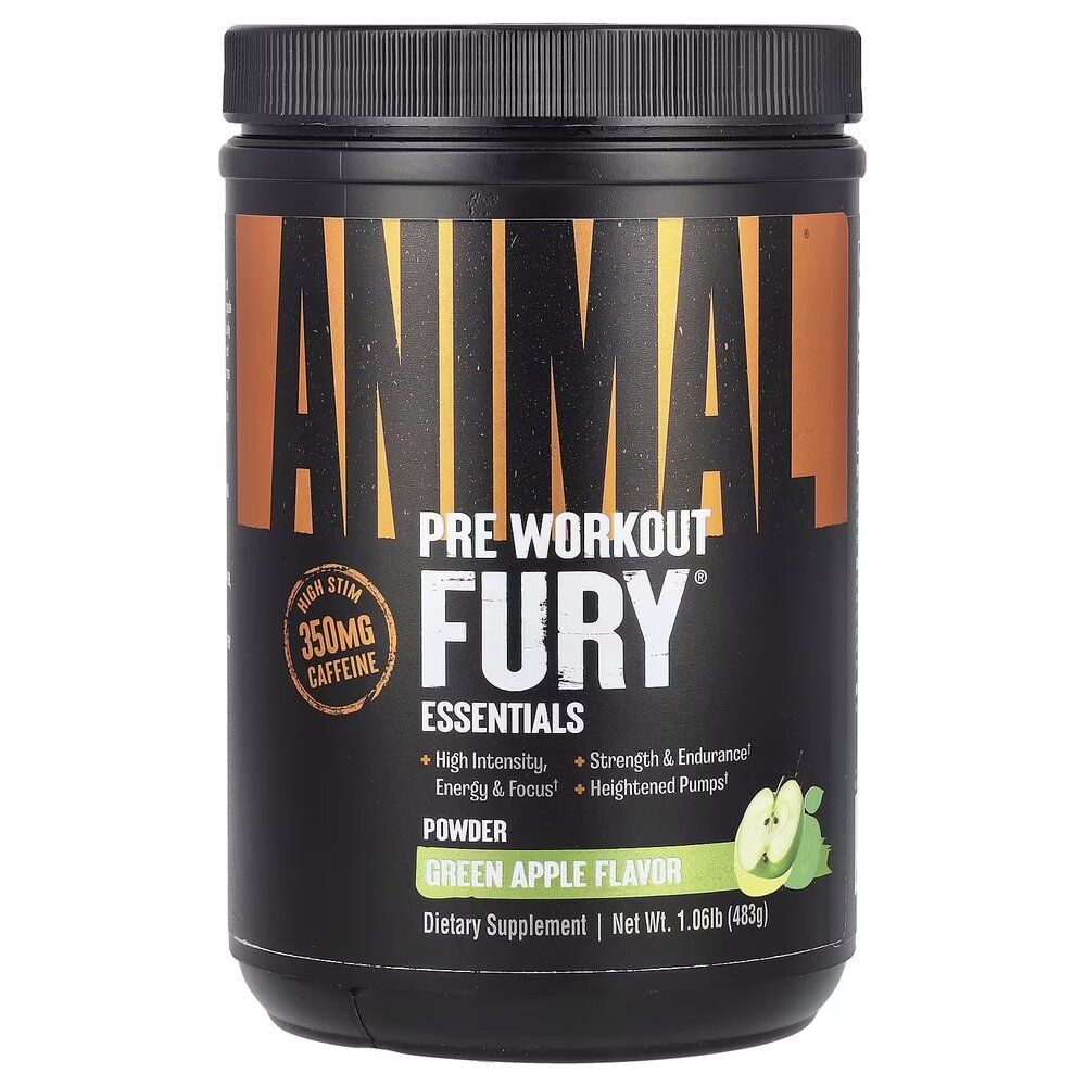 Передтренувальний комплекс Universal Nutrition Animal Fury, 30 порцій - 507 г Зелене яблуко