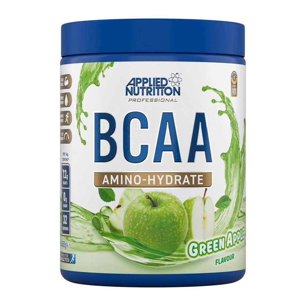 Амінокислота BCAA Applied Nutrition BCAA Amino Hydrate, 450 грам - Зелене яблуко