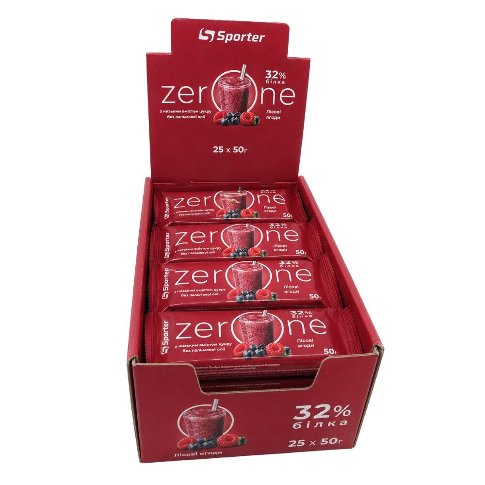 Батончик Sporter Zero One, 25*50 грам - Лісові ягоди