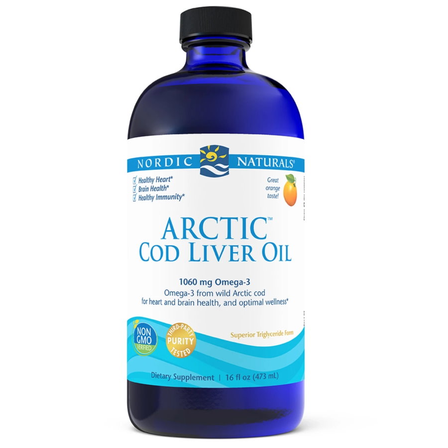 Жирні кислоти Nordic Naturals Arctic Cod Liver Oil, 473 мл - Апельсин