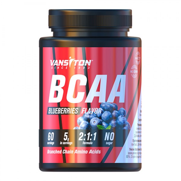 Амінокислота BCAA Vansiton BCAA, 300 грам - Чорниця