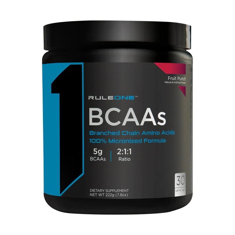 Амінокислота BCAA Rule 1 BCAA, 30 порцій - 222 г Фруктовий пунш