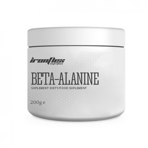 Бета-аланін IronFlex Beta-Alanine, 200 грам - Полуниця для підвищення витривалості