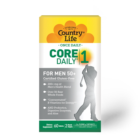 Вітаміни та мінерали Country Life Core Daily-1 for Men 50+, 60 таблеток