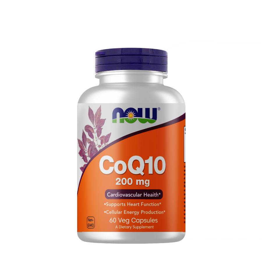 Натуральна добавка NOW CoQ-10 200 mg, 60 вегакапсул