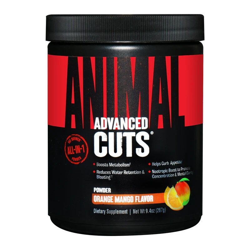 Жироспалювач Universal Nutrition Animal Cuts Powder, 42 порції - 265 г Апельсин-манго для спалювання жиру