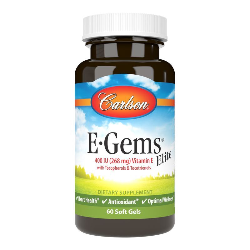 Вітаміни та мінерали Carlson Labs E-Gems Plus 400 IU, 60 капсул