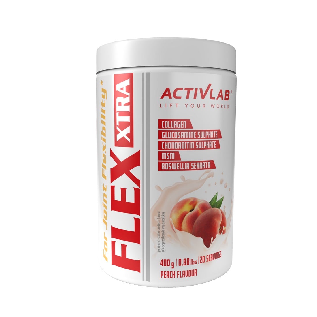 Препарат для суглобів і зв'язок ActivLab Flex Xtra, 400 грам - Персик