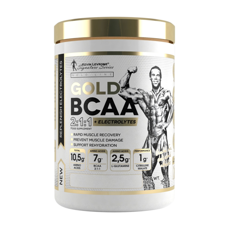 Амінокислота BCAA Kevin Levrone Gold Line Gold BCAA 2:1:1 + Electrolytes, 375 грам - Ожина