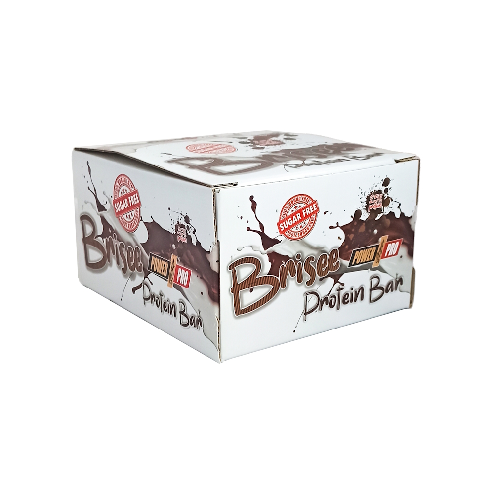 Блок батончиків Power Pro Brisee Protein Bar 25% Sugar Free, 20*55 грам - Вишня