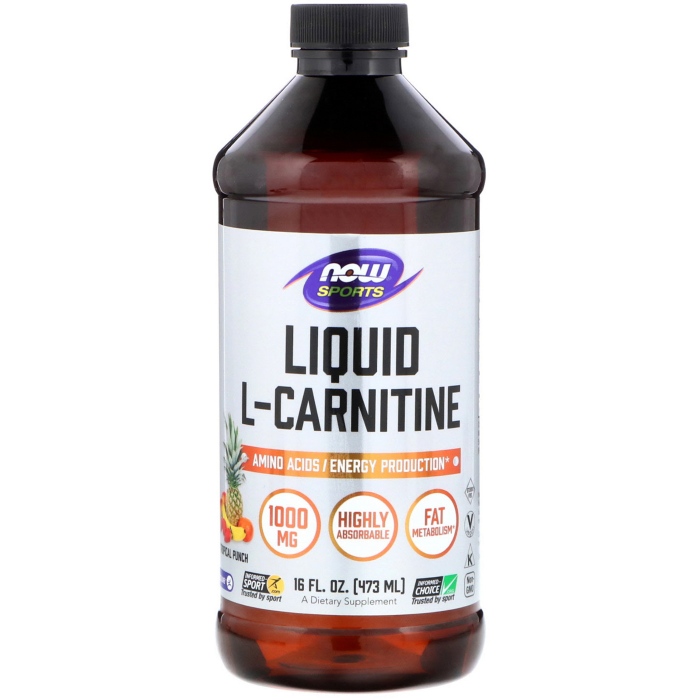 Жироспалювач NOW L-Carnitine 1000 mg Liquid, 473 мл - Фруктовий пунш