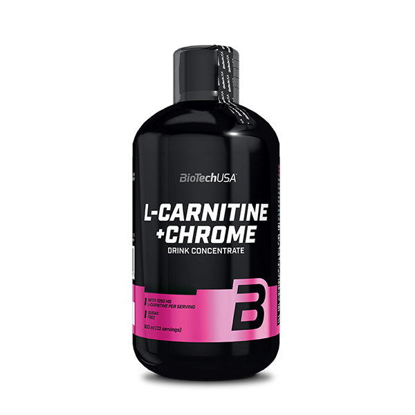 Жироспалювач BioTech L-Carnitine + Chrome, 500 мл - Апельсин