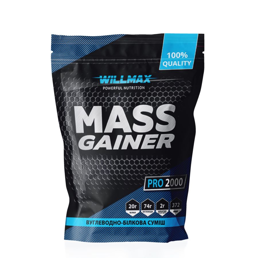 Гейнер Willmax Mass Gainer, 2 кг - Шоколад