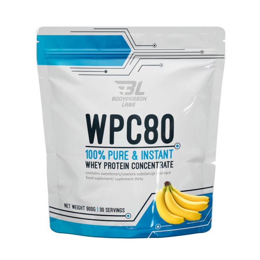 Протеїн Bodyperson Labs WPC80, 900 грам - Банан