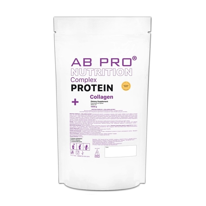 Протеїн AB Pro Protein Complex + Collagen, 1 кг - Вишня-смородина