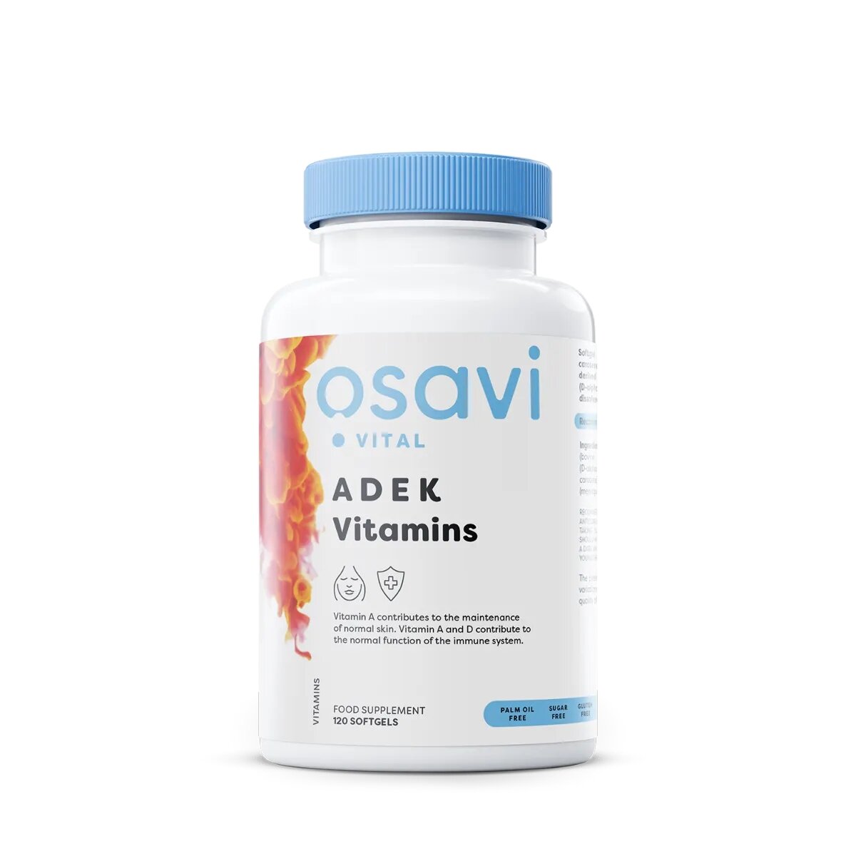 Вітамінний комплекс Osavi ADEK Vitamins, 120 капсул жиророзчинних вітамінів