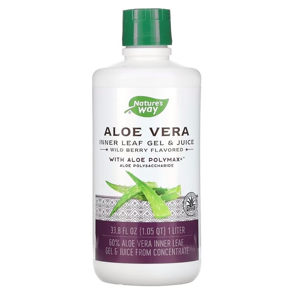 Натуральна добавка Nature's Way Aloe Vera Leaf Gel and Juice, 1 л - Лісова ягода