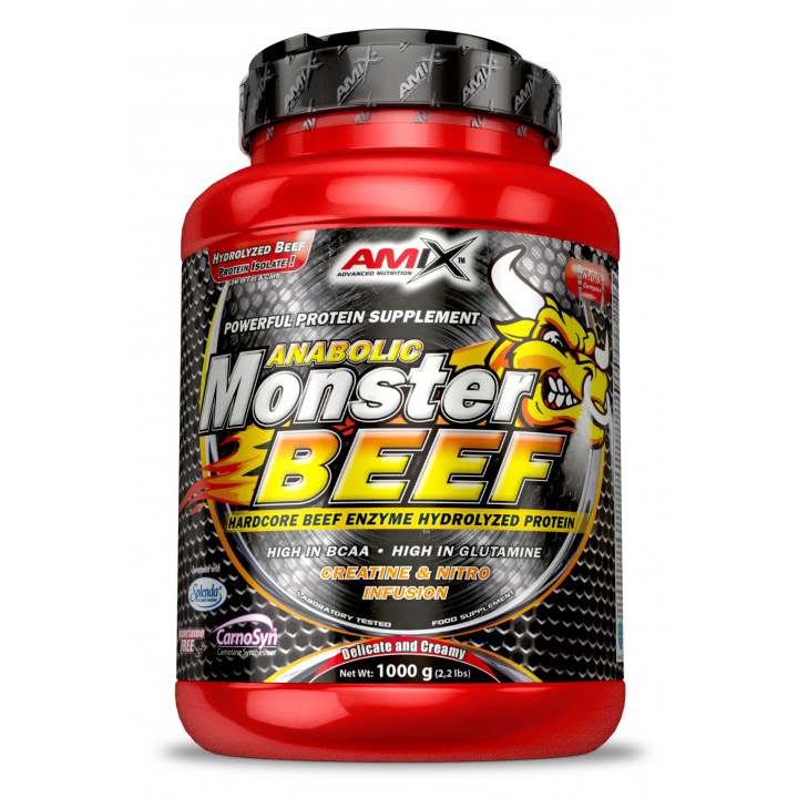 Протеїн AMIX Anabolic Monster Beef, 1 кг - Банан-полуниця