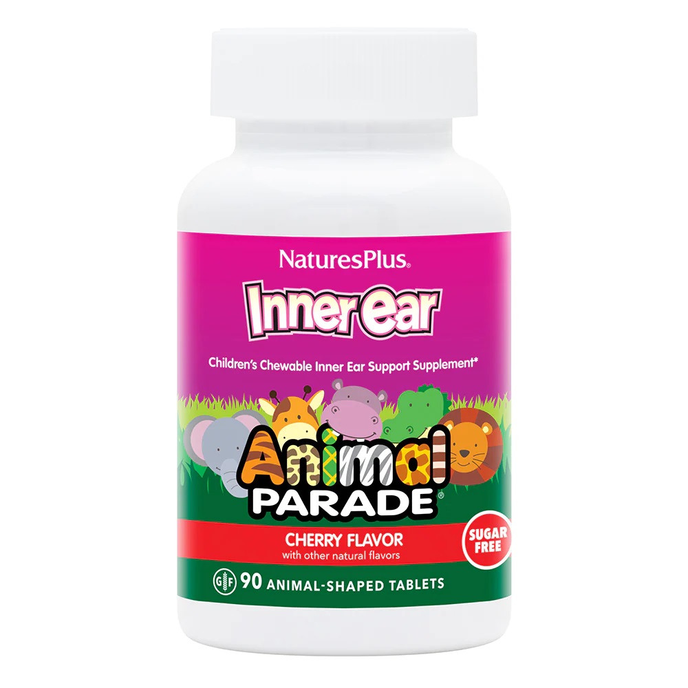 Пробіотики і пребіотики Natures Plus Animal Parade Children's Inner Ear, 90 жувальних таблеток - Вишня
