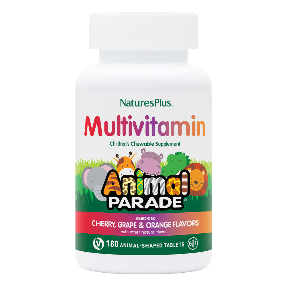 Вітаміни та мінерали Natures Plus Animal Parade Children's Multivitamin, 180 жувальних таблеток - Вишня