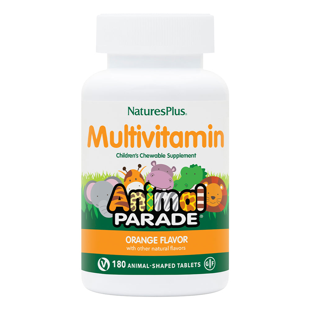 Вітаміни та мінерали Natures Plus Animal Parade Children's Multivitamin, 180 жувальних таблеток - Апельсин
