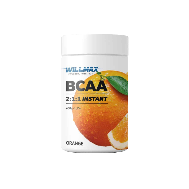 Амінокислота BCAA Willmax BCAA 2:1:1, 400 грам - Апельсин