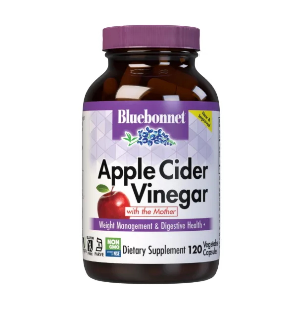Натуральна добавка Bluebonnet Nutrition Apple Cider Vinegar, 120 вегакапсул