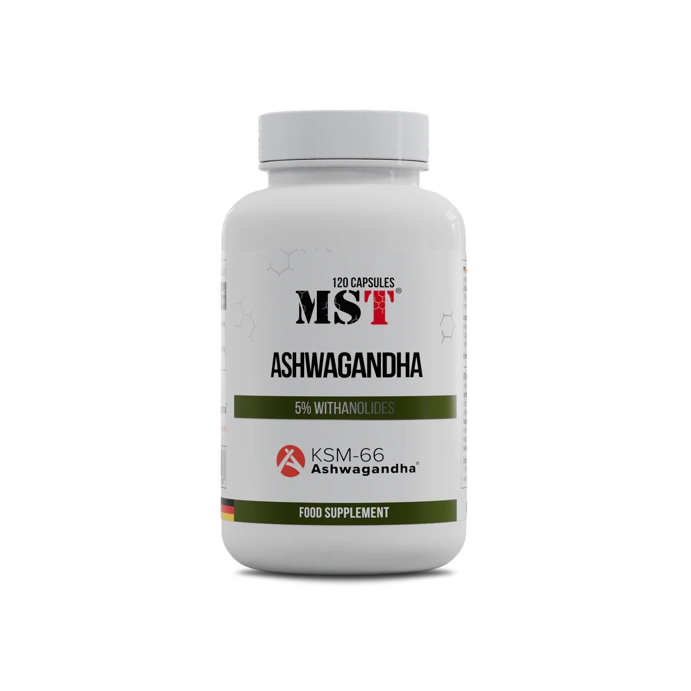 Ашваганда MST Nutrition Ashwagandha KSM-66, 120 капсул