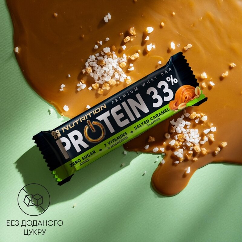 Батончик Go On Nutrition Protein 33%, 50 грам - Солона карамель