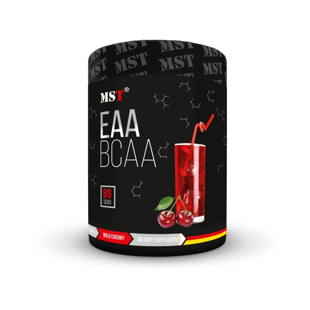 Незамінні амінокислоти MST Nutrition BCAA EAA Zero, 1.04 кг - Вишня з вітамінами групи В