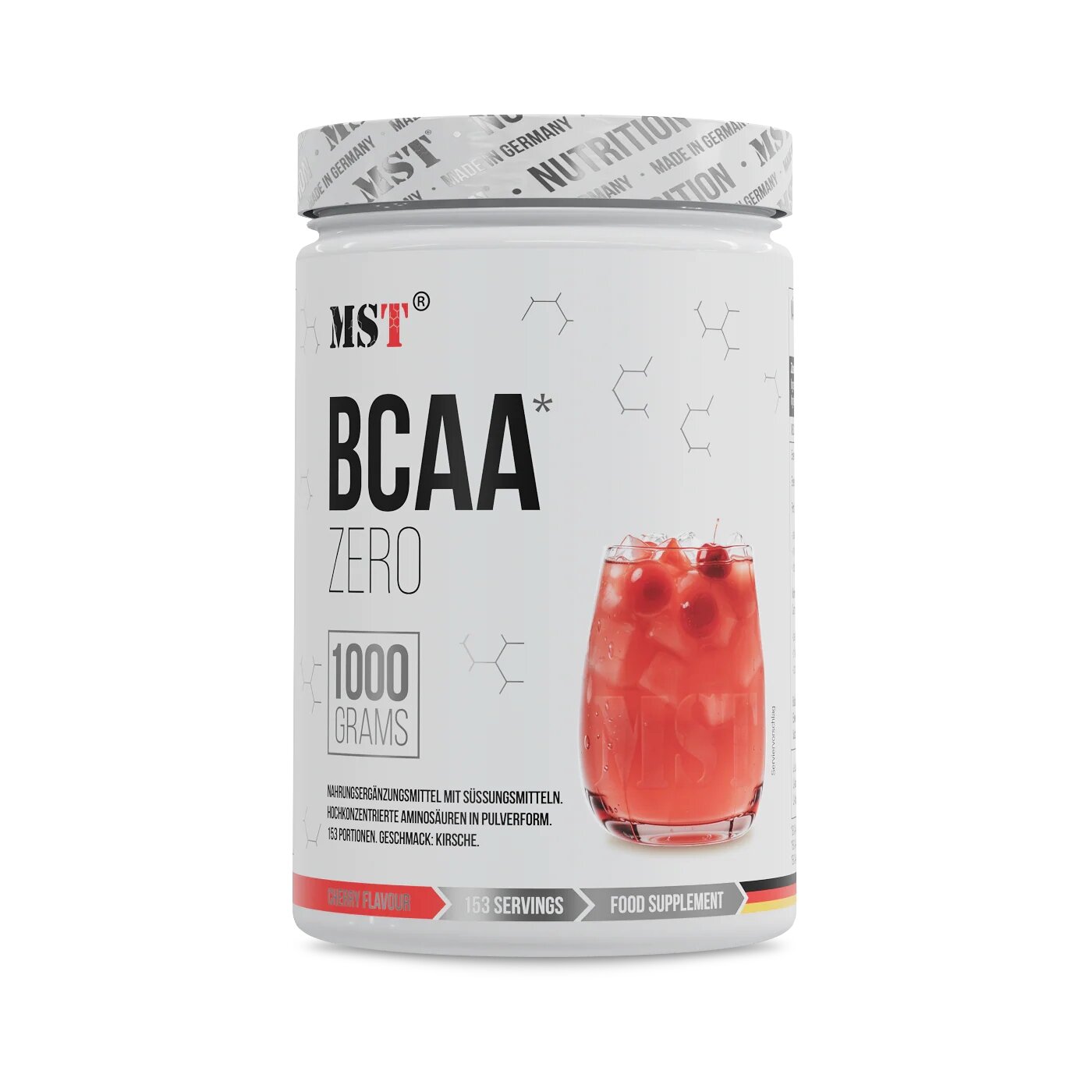 Амінокислоти MST Nutrition BCAA ZERO, 1 кг - Вишня