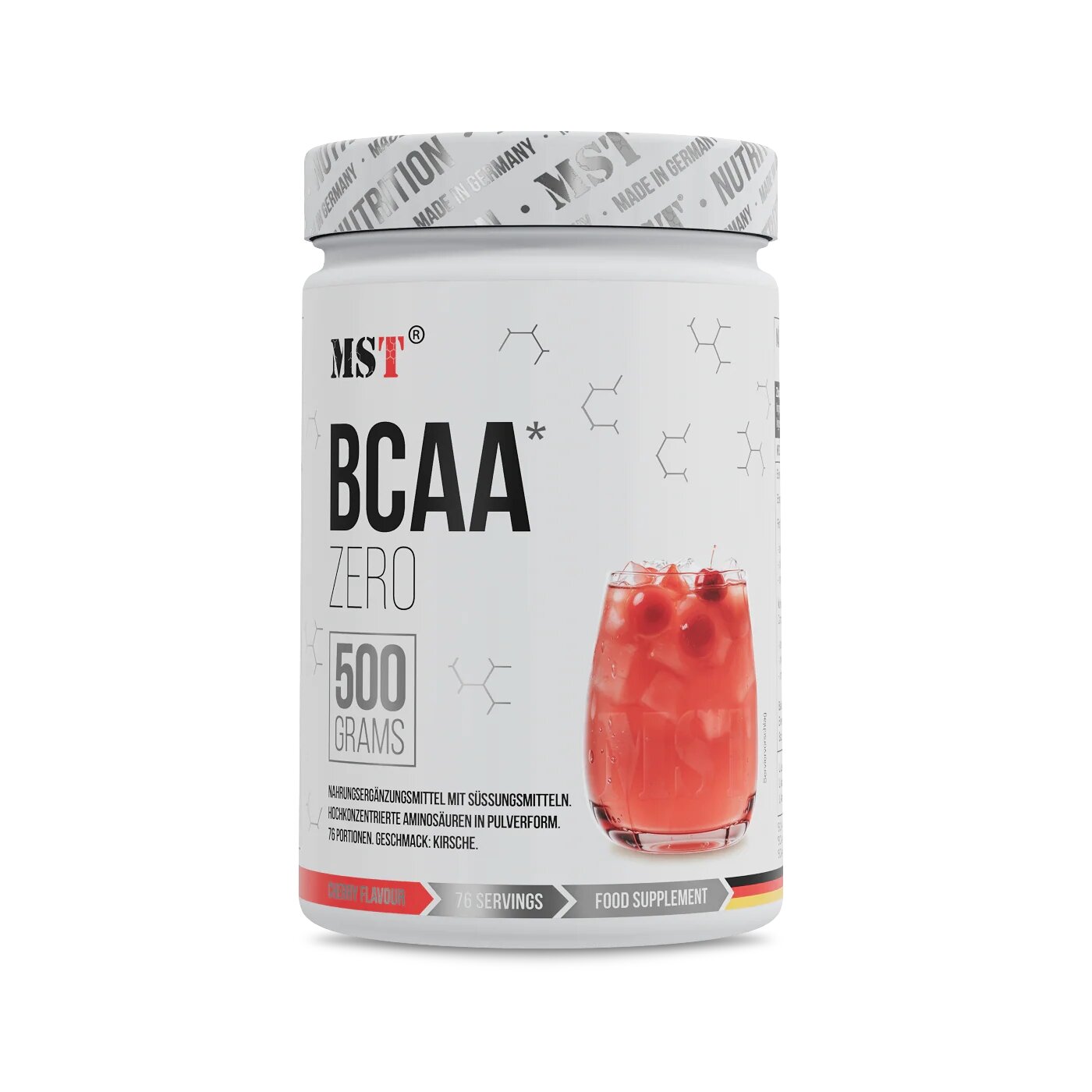 Амінокислоти MST Nutrition BCAA ZERO, 500 грам - Вишня