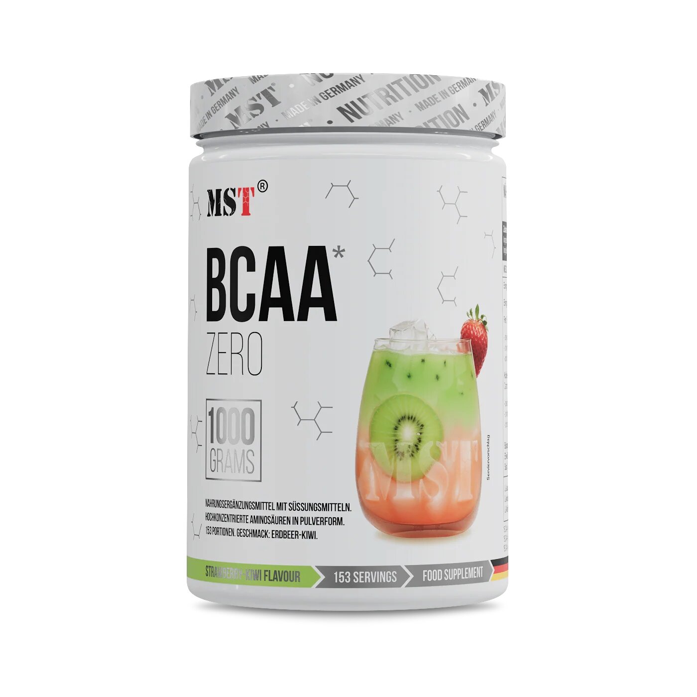 Амінокислоти MST Nutrition BCAA ZERO, 1 кг - Ківі-полуниця