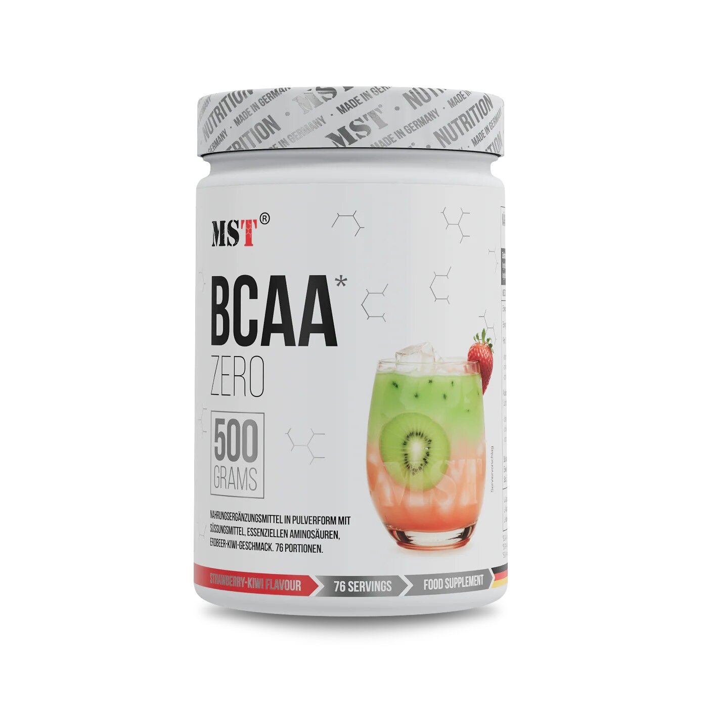Амінокислоти MST Nutrition BCAA ZERO, 500 грам - Ківі-полуниця