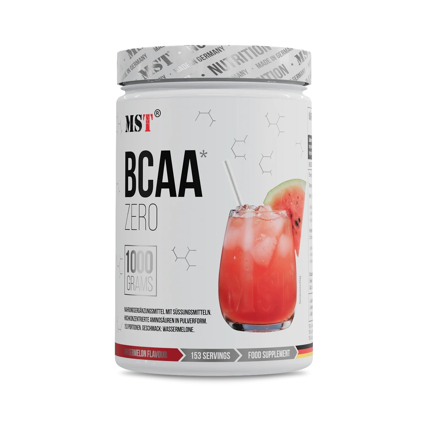 Амінокислоти MST Nutrition BCAA ZERO, 1 кг - Кавун