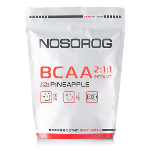 Амінокислота BCAA Nosorog BCAA 2:1:1, 200 грам - Ананас