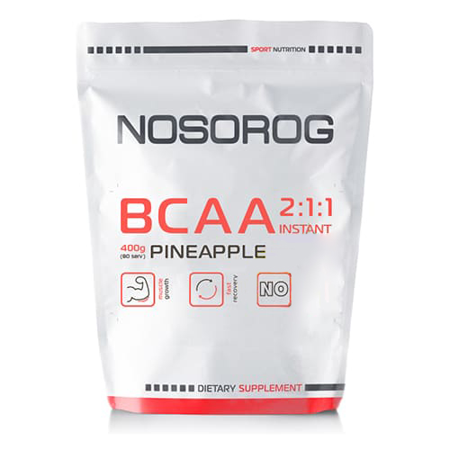 Амінокислота BCAA Nosorog BCAA 2:1:1, 400 грам - Фруктовий
