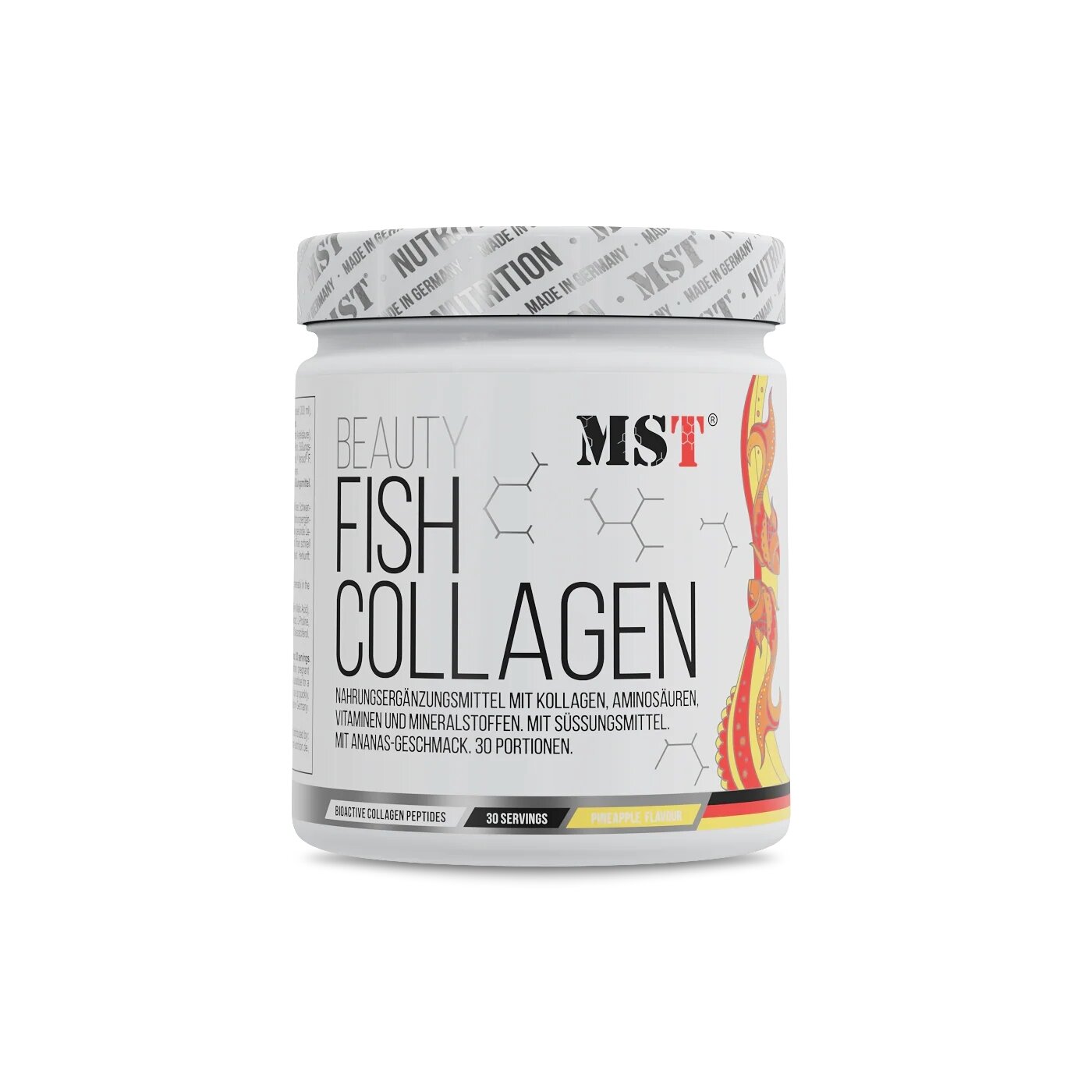 Морський колаген MST Nutrition Fish Collagen Beauty, 225 грам - Ананас