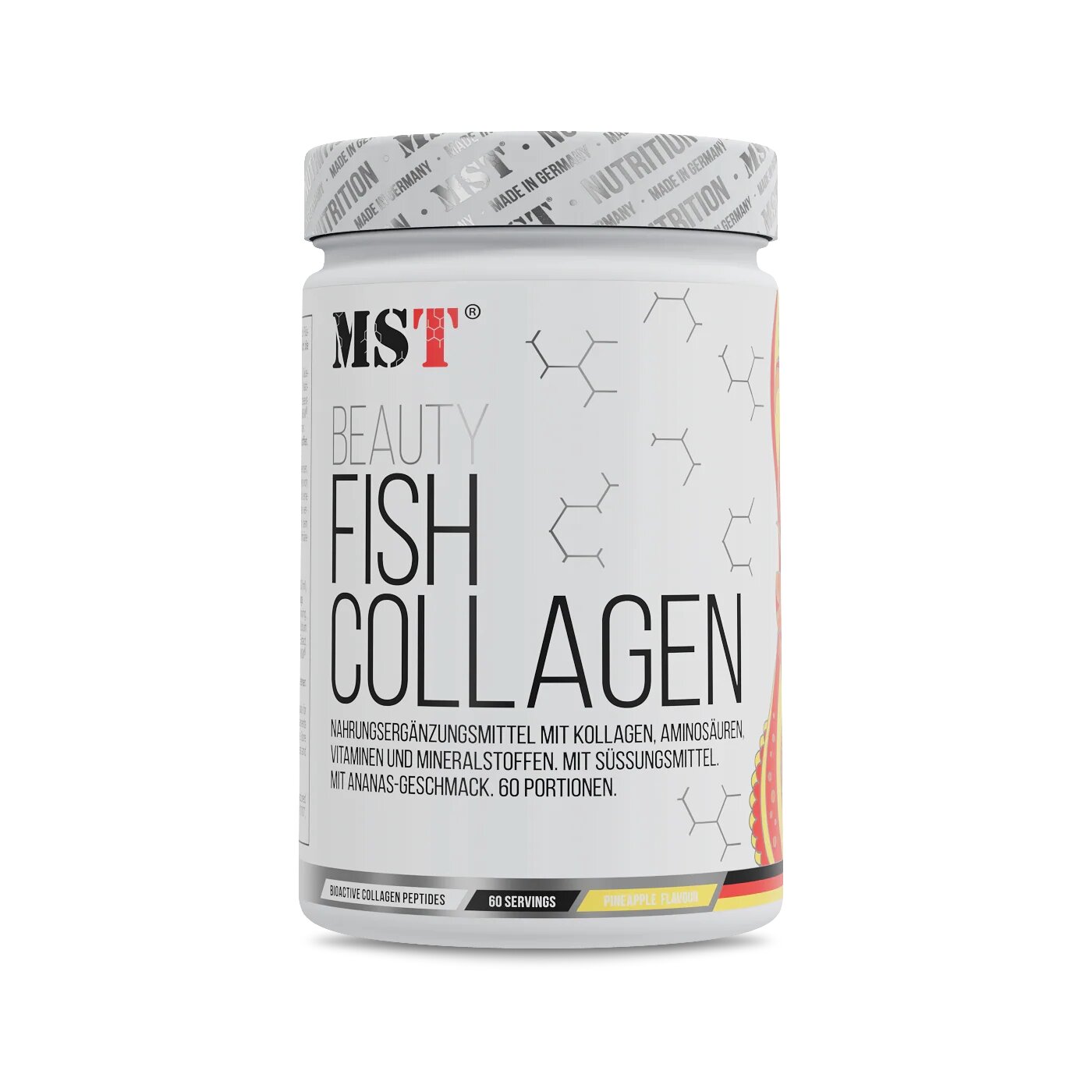 Морський колаген MST Nutrition Fish Collagen Beauty, 450 грам - Ананас