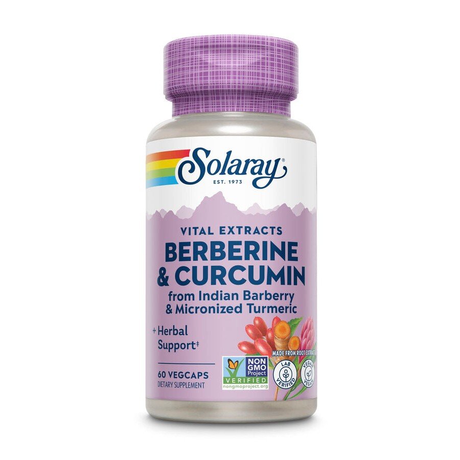 Комплекс берберину та куркуміну Solaray Berberine & Curcumin, 60 вегакапсул