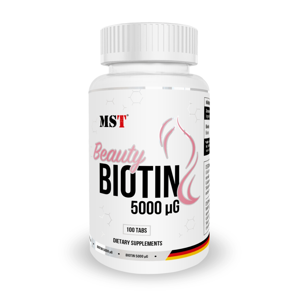 Витами В7 MST Nutrition Biotin 5000 Beauty, 100 таблеток для краси волосся і шкіри